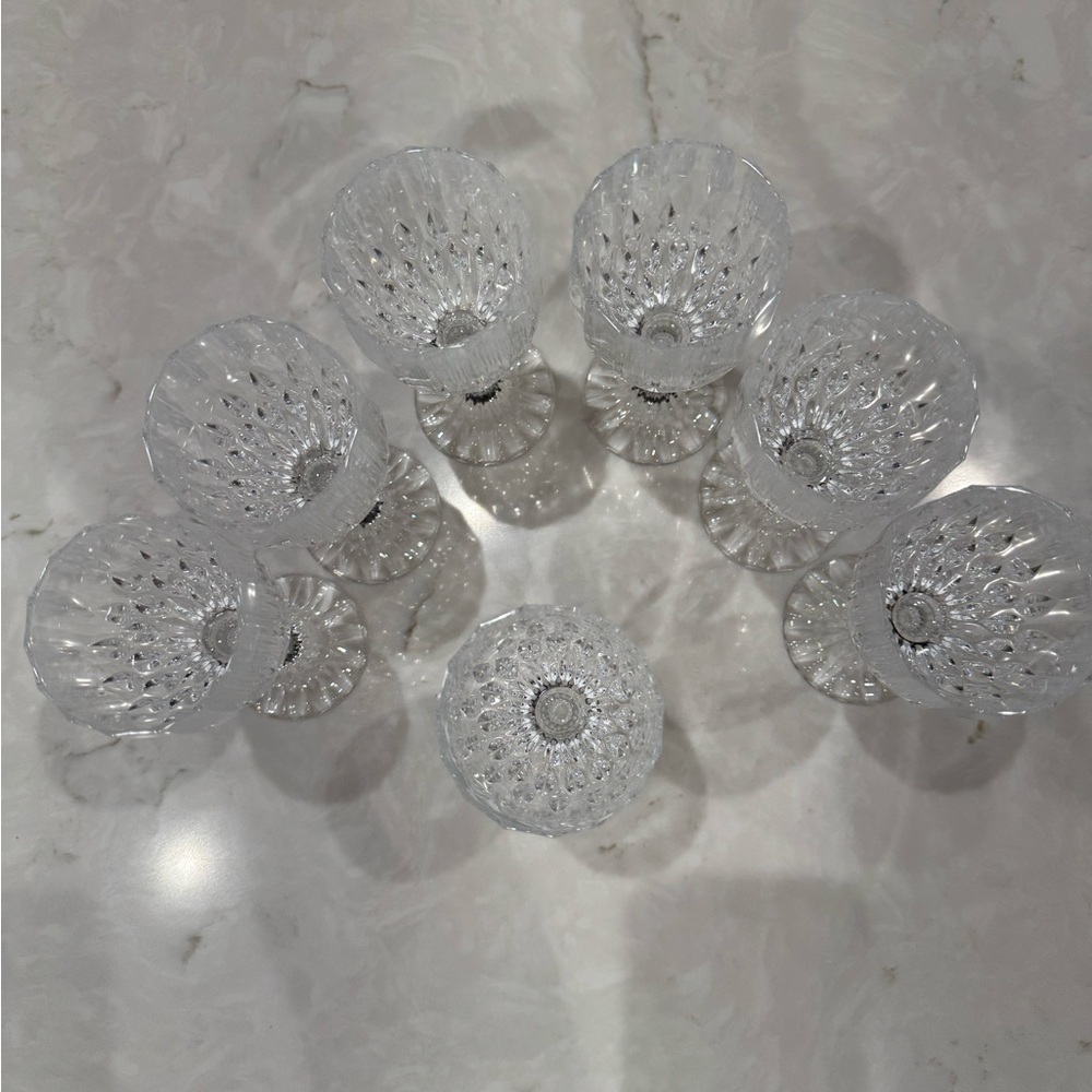 Vintage Cristal d'Arques-Durand BRETAGNE wine glasses 6.5” H -Set Of 7 - Picture 2 of 8